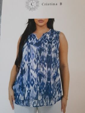 Cristina B Women's XL Sleeveless Lightweight Tank Top New